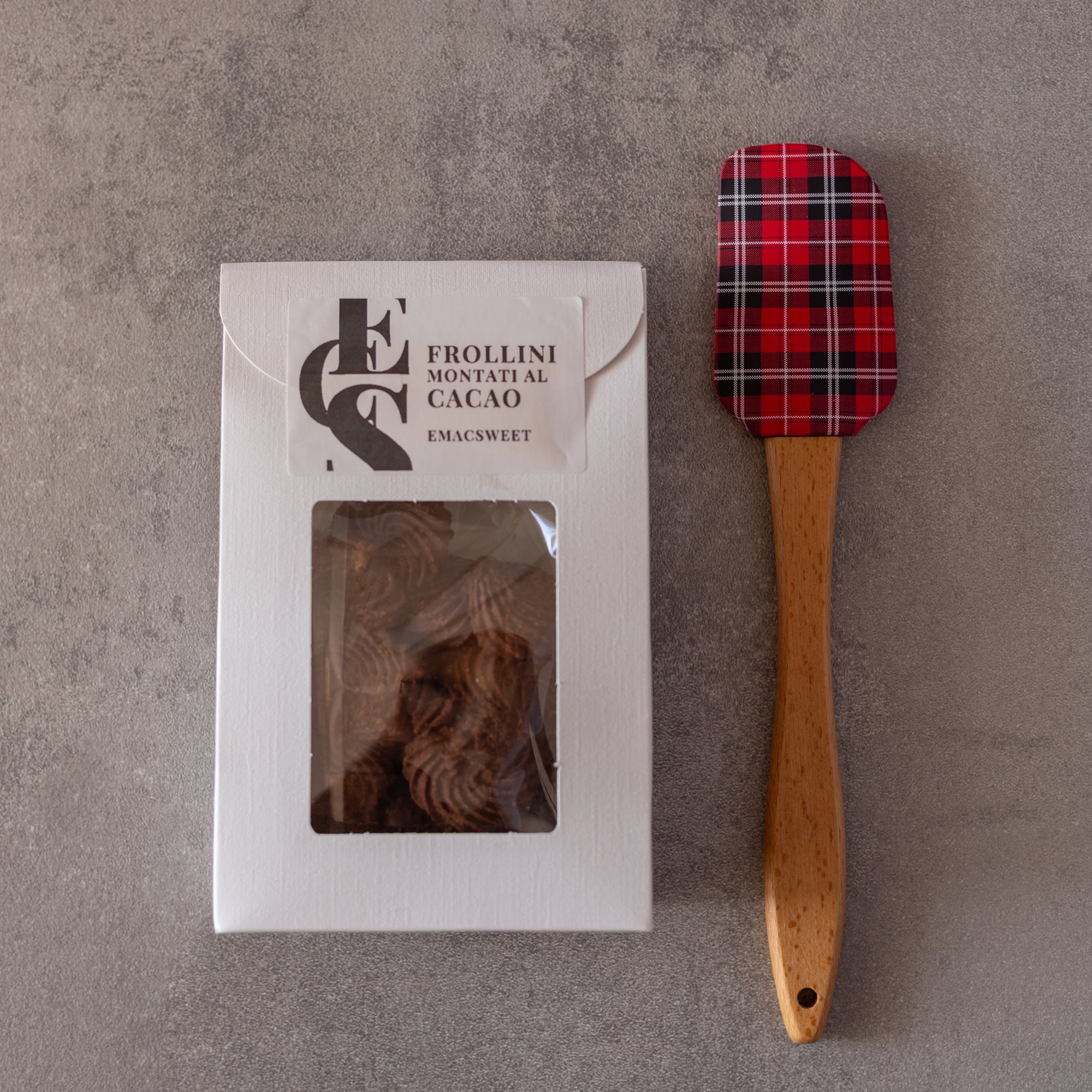 Biscotti con spatola in silicone